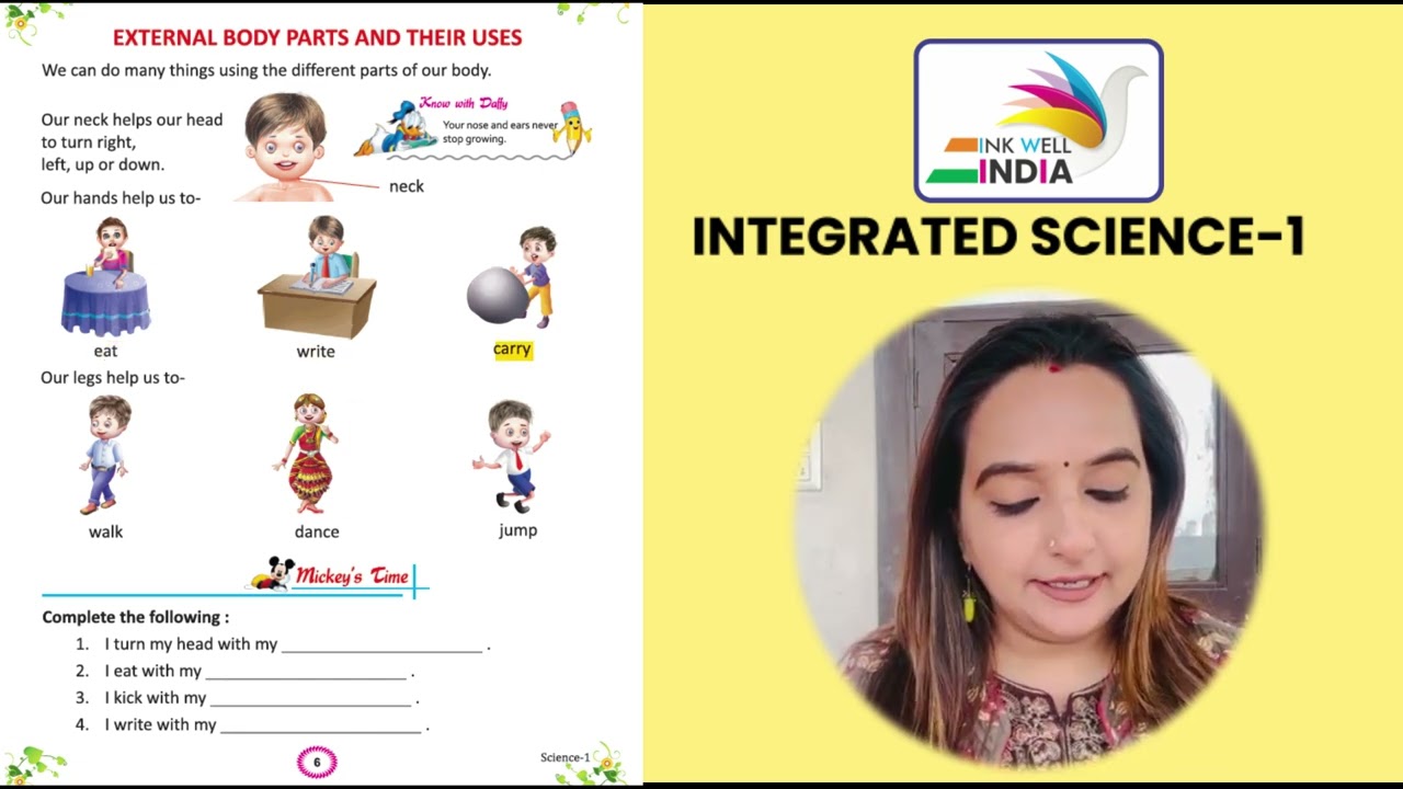 Ch-1 | Our Body | Class-1| Ink well India