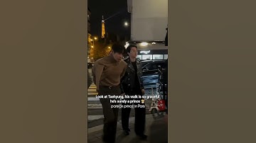 The way Taehyung is walking in the streets of Paris #shorts #taehyung #bts #celine