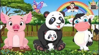 Wild Animal Sounds: Pig, Panda, Cow, Boar, Butterfly, Reindeer - Animal Videos