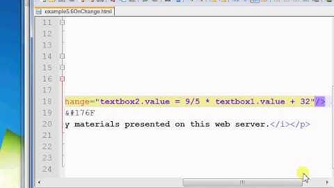 CSCI 105 5.6 Onchange Event