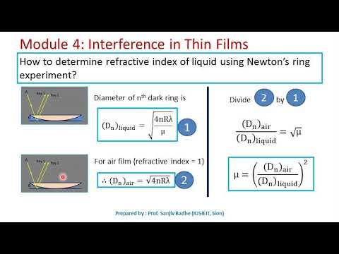 Interference phenomena by Newton ring (Theory) - YouTube