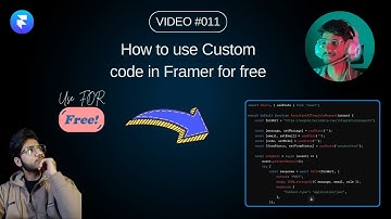 How to add custom code for free in framer. VIDEO#011