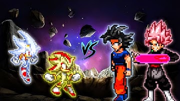 Sonic (all form) & Shadow (all form) VS Goku TP V3 (all form) & Black Goku DBFZ V2 in JumpForceMugen