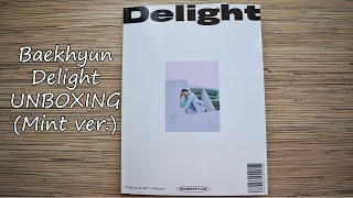 Unboxing Baekhyun 백현 2nd Mini Album Delight (Mint Ver.)