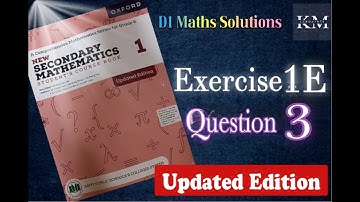 Exercise 1E Question no 3 New secondary Mathematics||chapter 1 D1 Book1||aps Maths