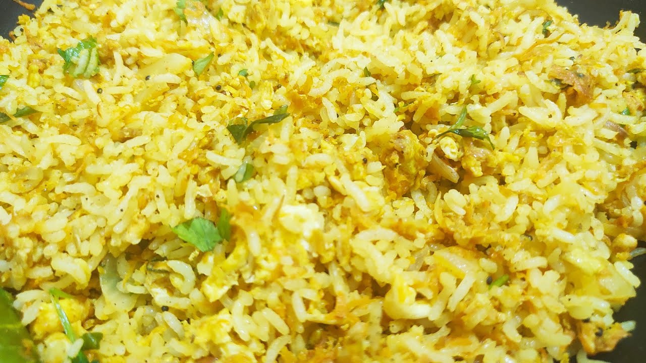 Egg Rice Sanju's Favorite Egg Rice Kids Special Recipes Tiffen Box Recipes in Tamil YouTube