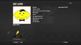 Black Ops 2 - How to make Lemon Head emblem! Happy Easter!