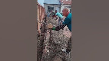 The process of straightening the wall- Good tools and machinery make work easy