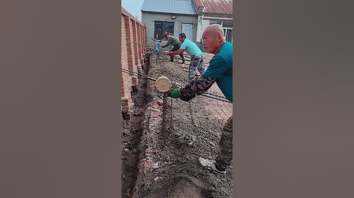The process of straightening the wall- Good tools and machinery make work easy