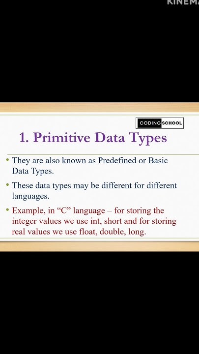 Primitive and Abstract Data Types | #7 Data Structures and Algorithms ...