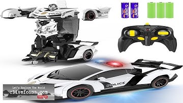 FDJ Remote Control Car Transform Toys Car Robot One Button Deformation Review