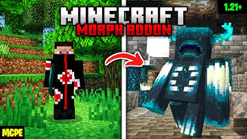 [NEW] Best MORPH MOD For Minecraft PE (1.21+) 😋 | convert into any mob in minecraft 😱