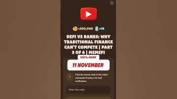 DEFI VS BANKS: WHY TRADITIONAL FINANCE CAN’T COMPETE | PART 3 OF 6 | MEMEFI #memefi #code