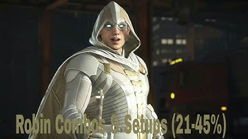 Injustice 2 Godlike Robin Combos & Setups (21-45%) Day One Edition!!!