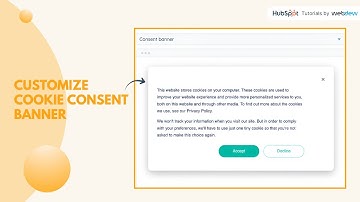 How to customize Cookie consent banner