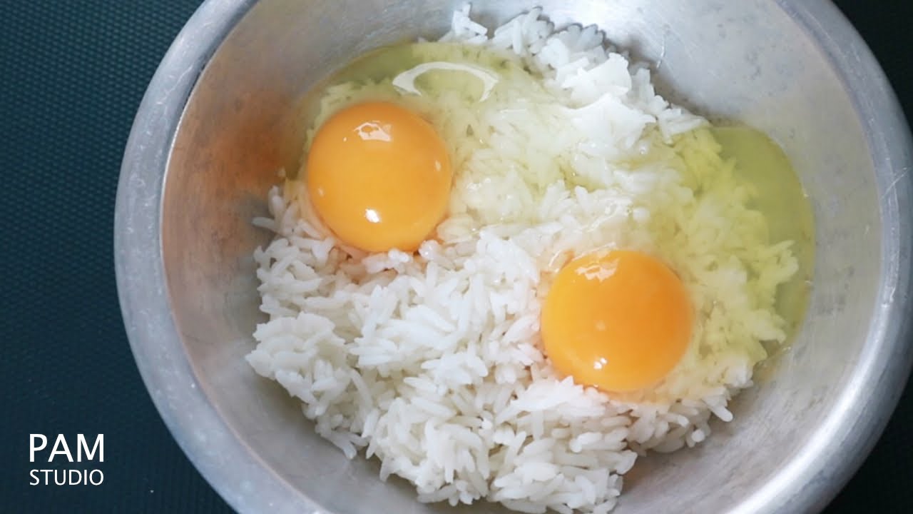 ข้าวผัดไข่ สไตล์เกาหลี (ข้าวผัดไข่สีทอง แบบเกาหลี) เมนูไข่ งบไม่เกิน 20 บาท ทำง่าย | Pam Studio
