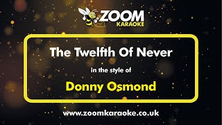 Video thumbnail of "Donny Osmond - The Twelfth Of Never - Karaoke Version from Zoom Karaoke"