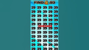 Find 👉 93 odd number puzzle 🧩 iq test #quiz #braintestsolution #puzzle #education
