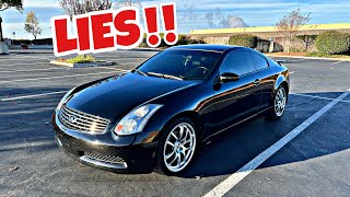 TOP 5 MYTHS ABOUT INFINITI G35'S!