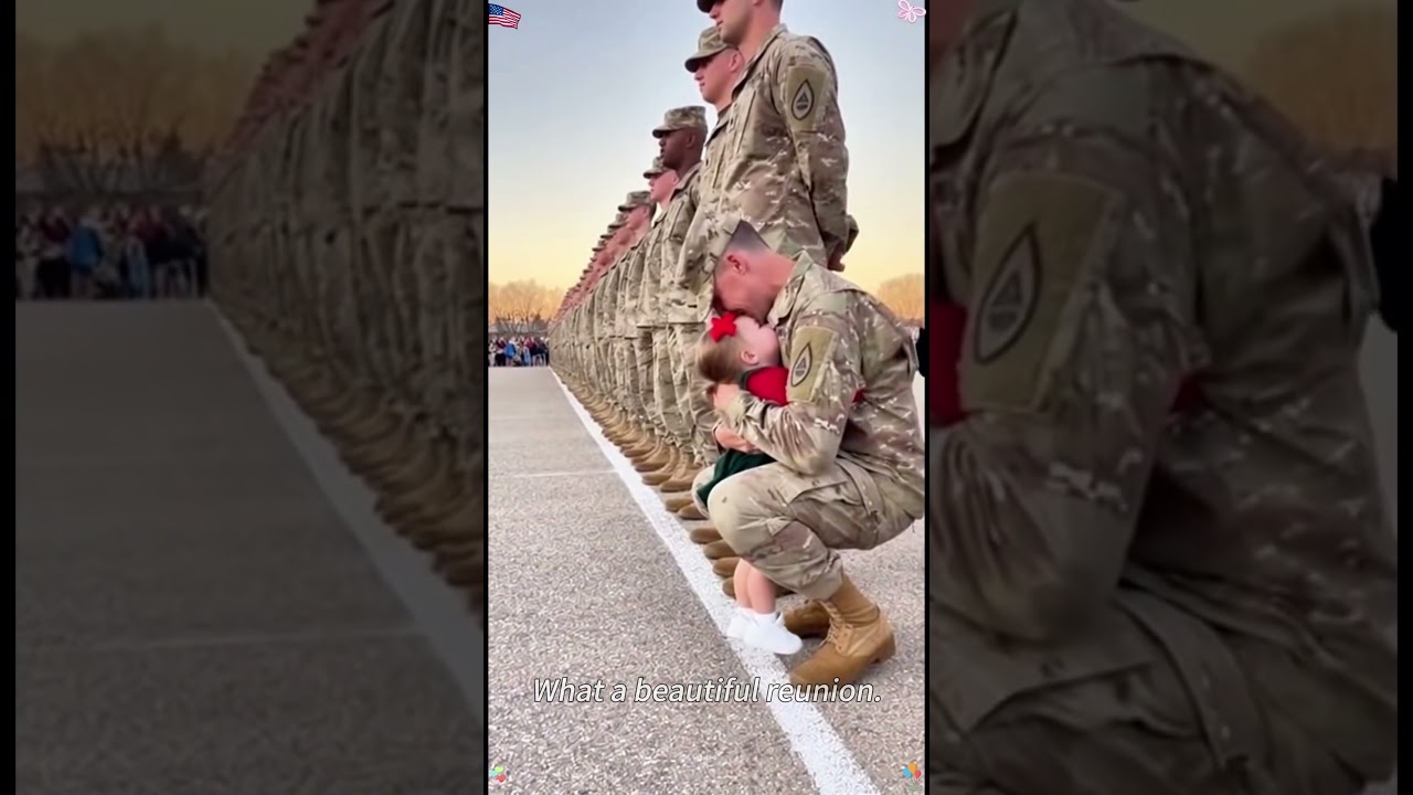 Surprising my kids after deployment…this moment means everything us 🥺💕#MilitaryReunion #DadIsHome