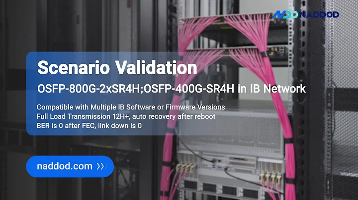 800G/400G InfiniBand Transceivers Full Load Testing | NADDOD