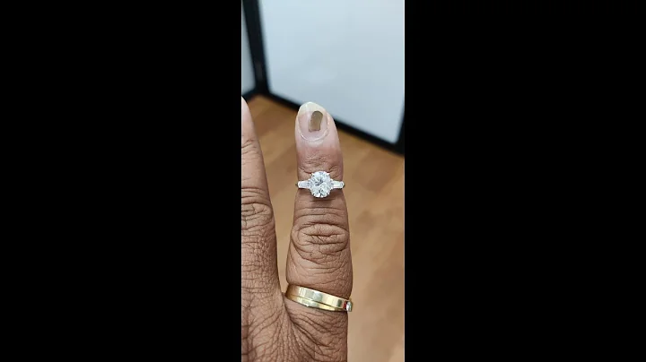 2ct Elongated cushion cut moissanite three stone engagement ring in 925 silver for Nancy Odonkor