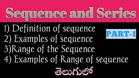 series and sequence in telugu||infinite sequence in telugu||maths by Ayush