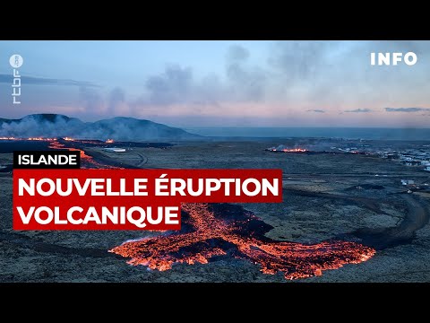 En images : nouvelle éruption volcanique en Islande, au sud de