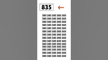 Challenge: Find 835 in 5 Seconds 🖤🖤🔥🥀💯🥀#foryou #mathas #shorts #youtubeshorts