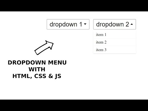 How to create dropdown menu using HTML, CSS and JavaScript - YouTube