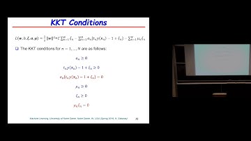 Lecture 25 Support Vector Machines Cont.