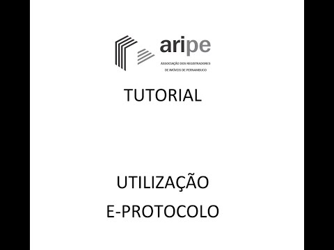 E-PROTOCOLO USUÁRIO - TUTORIAL