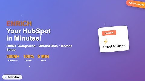 How to Install the Global Database Enrichment App on HubSpot Marketplace
