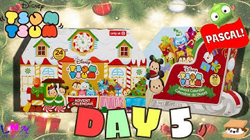 Unboxing DAY 5 2017 Tsum Tsum Sleigh & Target Excluisve Train Station Advent Calendars Toy Surprise!