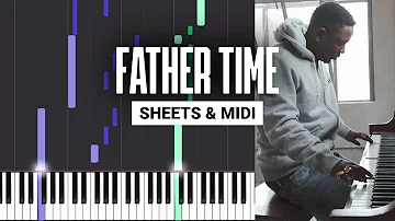 Father Time - Kendrick Lamar - Piano Tutorial - Sheet Music & MIDI