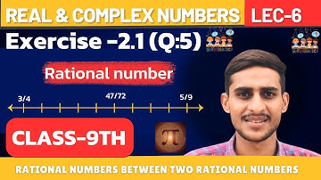 Exercise-2.1| Class-9th Math|Q:5|Find infinite rational numbers between two Rational numbers
