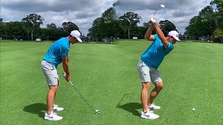 VIKTOR HOVLAND GOLF SWING 2022 - IRON & DRIVER - SLOW MOTION 4K