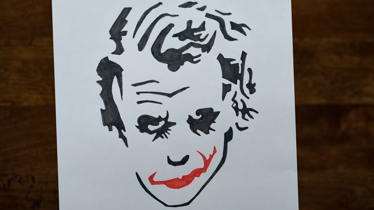 Featured image of post Joker Face Drawing Simple This application has features that are easy and simple you can make this application as a reference for learning to draw and color