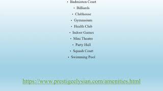 Prestige Elysian - Location Map - Surrounding Developments