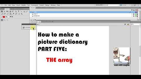 How to make a picture dictionary in Flash Part 6 (THE ARRAY)