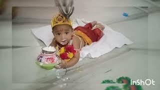 ma rudhransh 6 th month complete and happy krishanastami