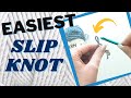 The easy way how to tie a slip knot to start crocheting for beginners