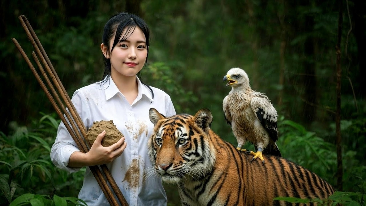 Part 60 - A Girl Alone Surviving In The Forest | Crafting a Clay Pot & Smoking Deer Meat in the Wild