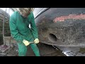 Narrowboat hull blacking at wigan dry dock