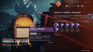 Destiny 2, Umbral Engram Decoding SFX