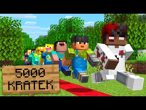 400 WIDZÓW Przechodzi 5000 Kratek w Minecraft!