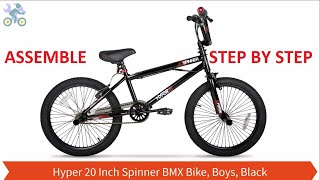 How To Assemble Hyper 20 Inch Spinner BMX Bike, Boys, Black
