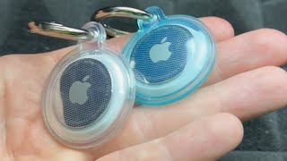 Syyflibb AirTag Case,4 Pack AirTag Keychain Covers, Soft Full Body Shock Resistant Unboxing screenshot 1