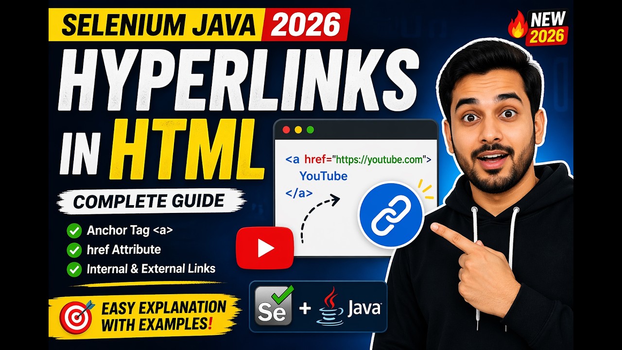 34. Hyperlinks in HTML (Selenium Java 2026) - YouTube