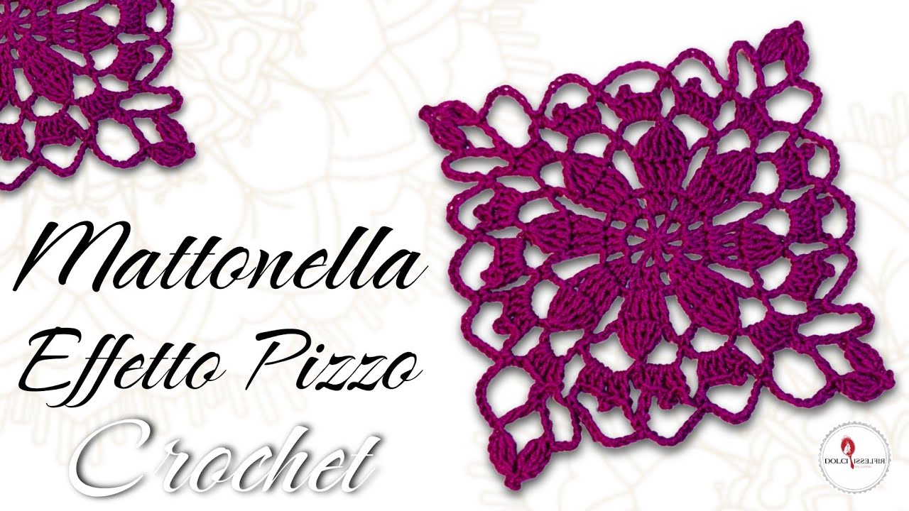 Come Fare una Meravigliosa Mattonella effetto pizzo con l'uncinetto